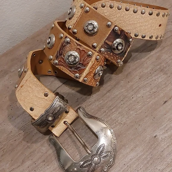 Nanni | Accessories | Nanni Brown Beige Genuine Leather  display picture 3